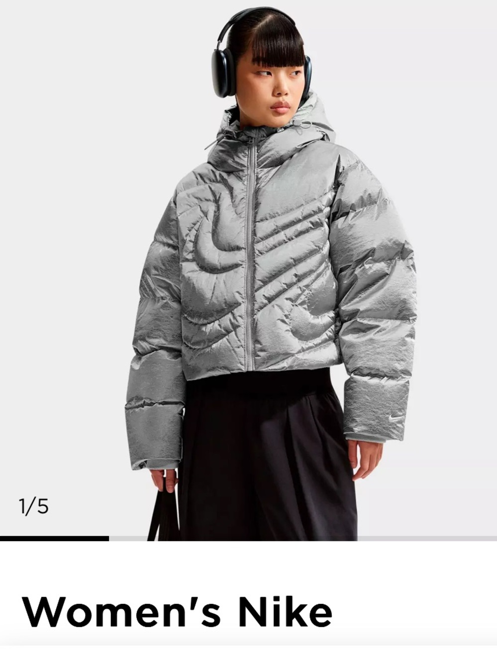 Nike Sportswear Swoosh Series Therma-FIT Oversized Full-Zip Down Puffer Jacket